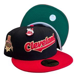 New Era Cleveland Indians 2 Tone 59FIFTY Fitted Hat With Chief Wahoo Pin